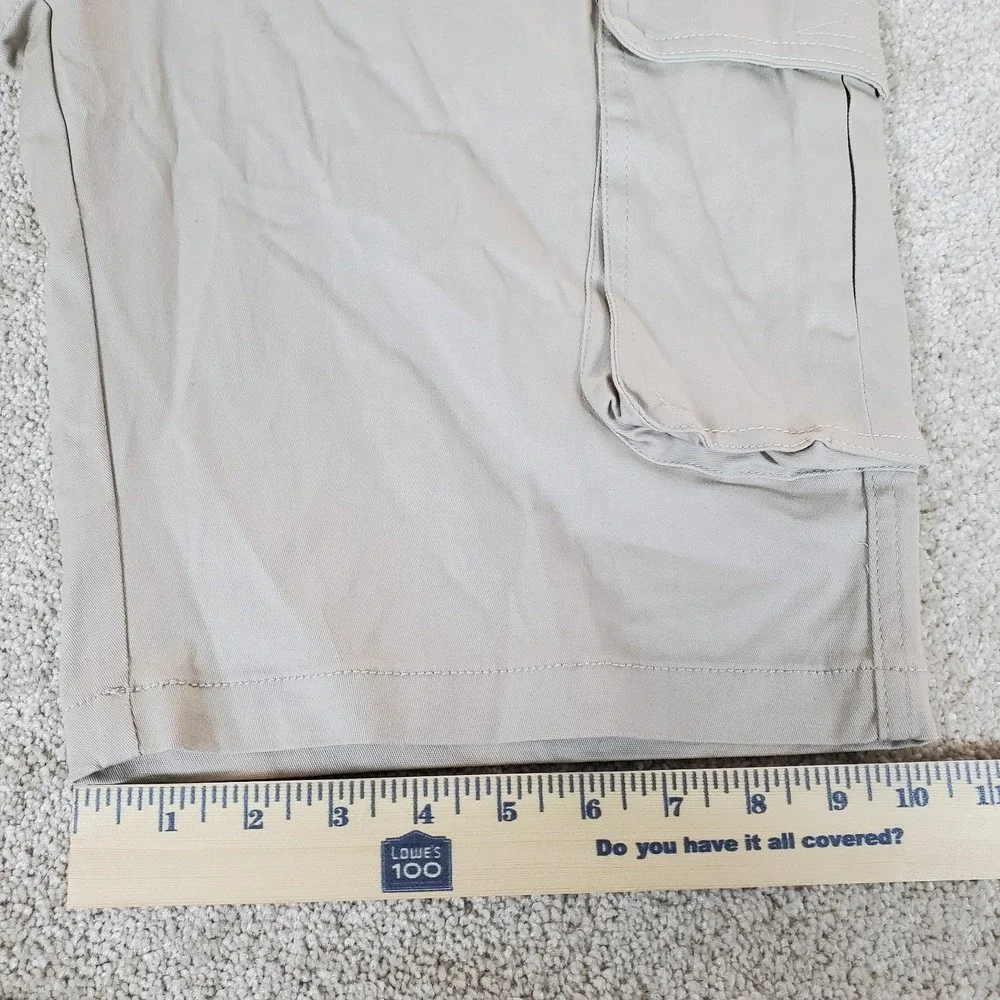 Blu Rock Men's Cargo Shorts Tan Size 36 Belted NWTGS 4 Way‎ Stretch Tiny Spot